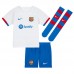Billige Barcelona Frenkie de Jong #21 Børnetøj Udebanetrøje til baby 2023-24 Kortærmet (+ korte bukser)